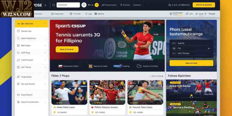 Secure online tennis wagering platform interface for Filipino users