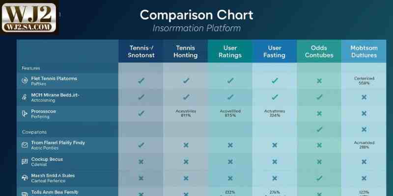 Comparison chart of tennis betting platforms